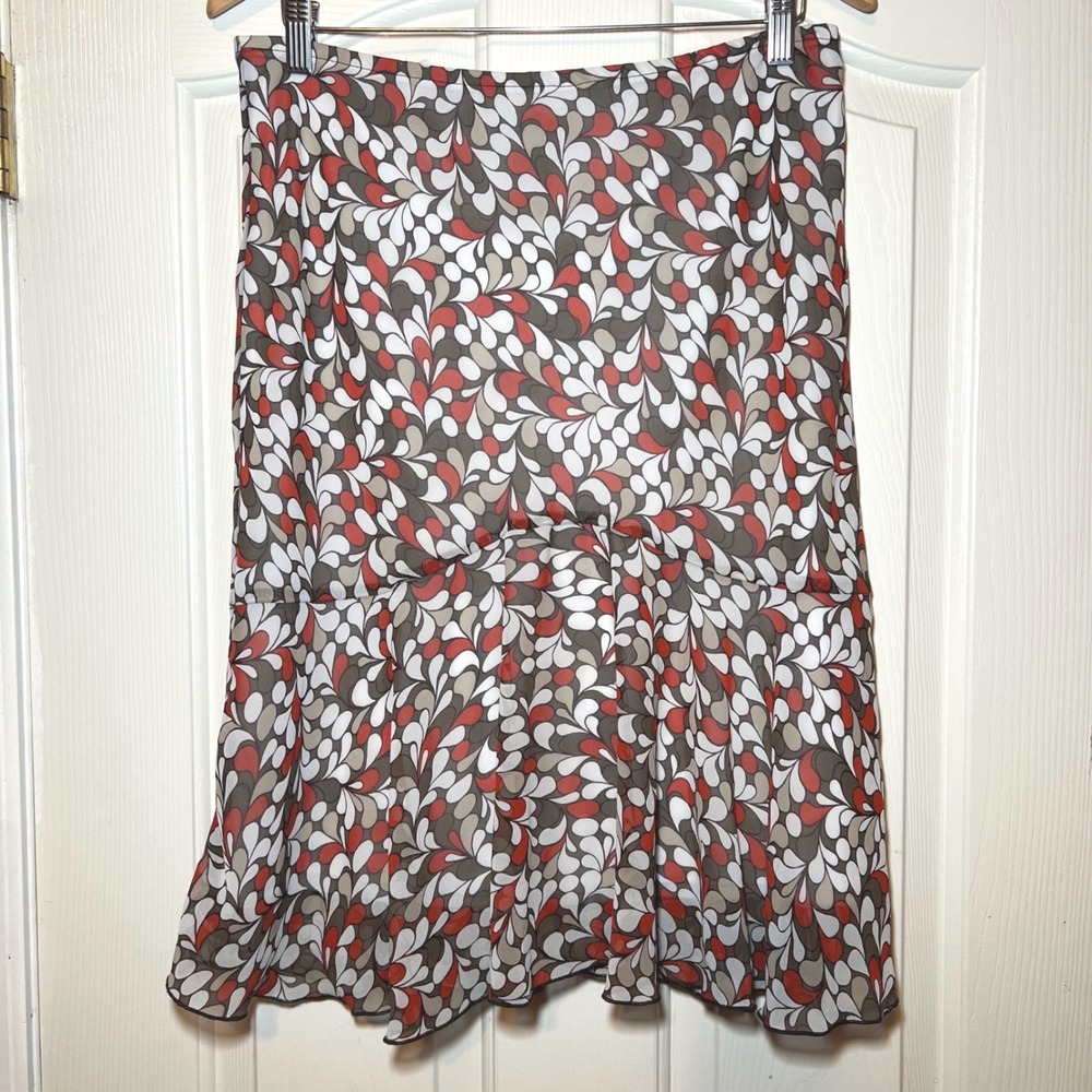 I.N. Studio Petite Vintage Y2K Midi Skirt Abstract Teardrop Print PM